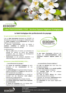 Label PROFESSIONNEL S`EVE - Services Espaces Végétaux