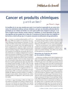 Cancer et produits chimiques