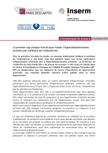 CP hyperaldostéronisme - L`Université Paris Descartes