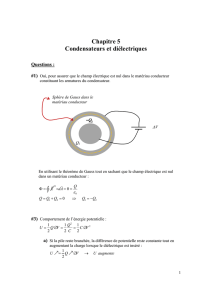 Chapitre 5 Condensateurs et diélectriques ∫ î