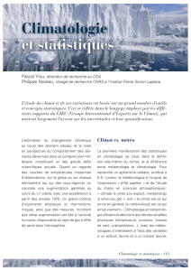 Climatologie et statistiques - Société Mathématique de France