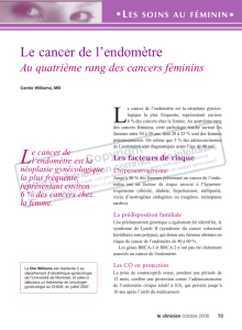 Le cancer de l`endomètre - STA HealthCare Communications
