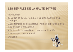 lES TEMPLES DE BASSE EGYPTE