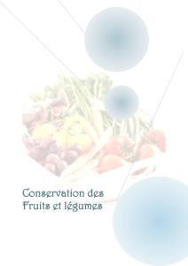 Conservation des Fruits et légumes