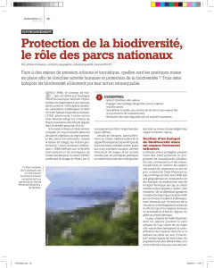 Protection de la biodiversité, le rôle des