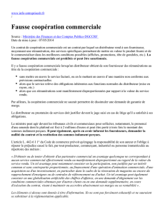 Fausse coopération commerciale - Info