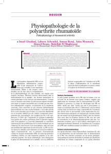 Physiopathologie de la polyarthrite rhumatoïde