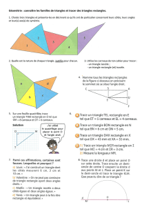 Géométrie : connaître les familles de triangles et tracer des triangles