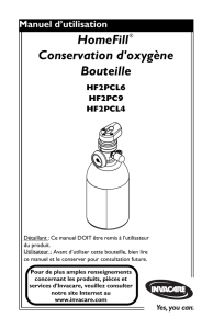 HomeFill® Conservation d`oxygène Bouteille