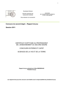 Rapport du jury - Académie de Toulouse