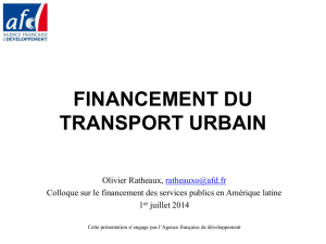 tarification et financement du transport urbain