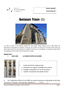 Questionnaire Primaire (1) - Réseau des Musées de la Résistance