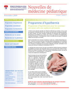 Nouvelles de médecine pédiatrique - Hôpital de Montréal pour enfants