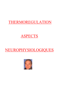 Thermorégulation - aspects neurophysiologiques