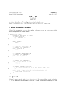 JML - TD 3 1 Classe des nombres premiers - membres