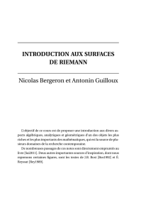 Introduction aux surfaces de Riemann - IMJ-PRG