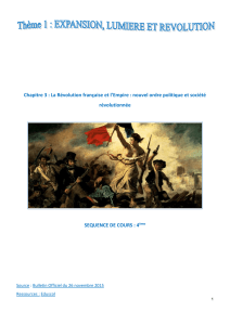 Chapitre 3 : La Révolution française et l`Empire : nouvel ordre