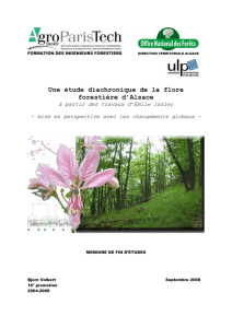 Une étude diachronique de la flore forestière d`Alsace