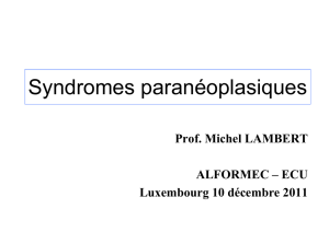 Syndromes paranéoplasiques