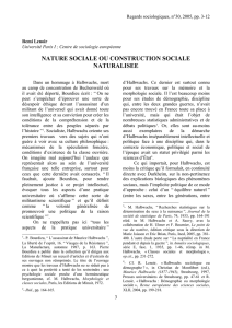 RS 30 Nature sociale ou construction sociale naturalisée