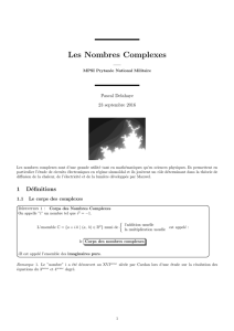 Les Nombres Complexes - Pascal Delahaye