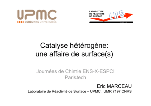 Catalyse hétérogène: une affaire de surface(s)