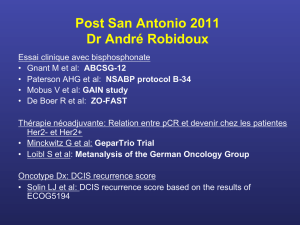 Post San Antonio 2011 Dr André Robidoux