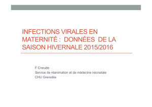 Infections virales nosocomiales en maternité - CClin Sud-Est