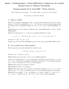 Calcul différentiel et intégral sur des variétés Nicolas Louvet et