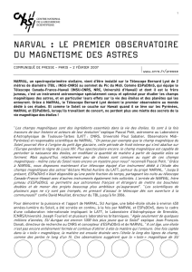 narval : le premier observatoire du magnetisme des
