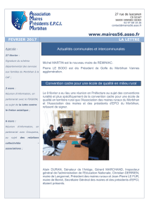 Lettre Fevrier 2017 - Association des Maires du Morbihan