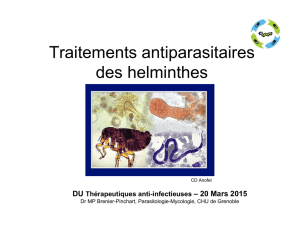 Traitements antiparasitaires des helminthesMARS2015