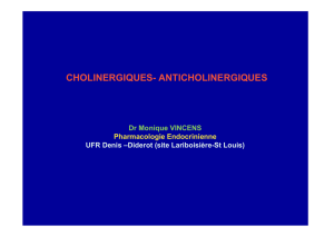 cholinergiques- anticholinergiques