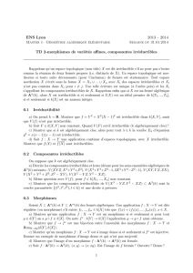 ENS Lyon 2013 - 2014 TD 2-morphismes de variétés affines