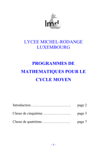 LYCEE MICHEL-RODANGE LUXEMBOURG PROGRAMMES DE