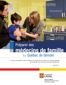 médecins de famille - Faculté de médecine de l`Université Laval