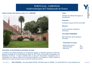 PORTUGAL - LISBONNE Audit technique de l`Ambassade de