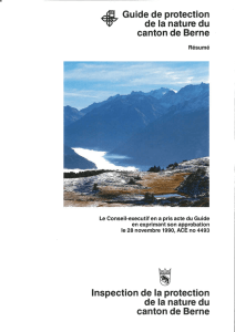 ~ Guide de protection de la nature du canton de Berne Inspection de