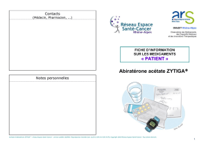 acétate d`abiratérone ZYTIGA Fiche patient 2015-10