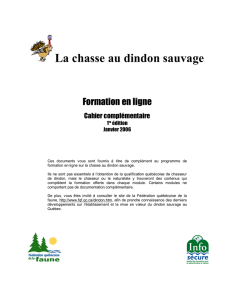 Cahier Chasse Dindon 2006 - La chasse au dindon sauvage