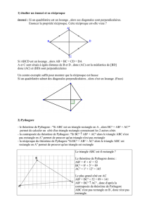 théorèmes sur les triangles et les angles