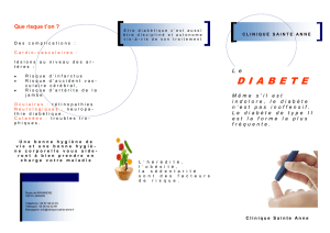 diabete - clinique Sainte ANNE