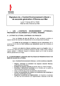 Signature du « Contrat Environnement Littoral » de