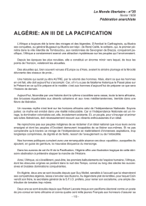 algérie: an iii de la pacification