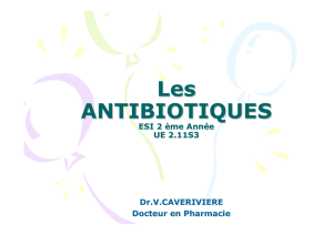 Antibiotiques Cours 2 Année - Centre Hospitalier de Carcassonne