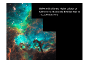 Hubble dévoile une région colorée et turbulente de naissance d