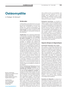 Ostéomyélite - Swiss Medical Forum