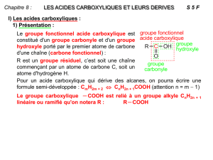 I) Les acides carboxyliques