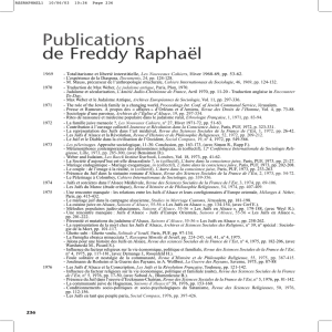 Publications de Freddy Raphaël