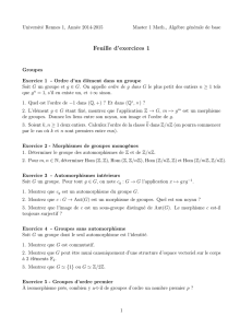 Feuille d`exercices 1